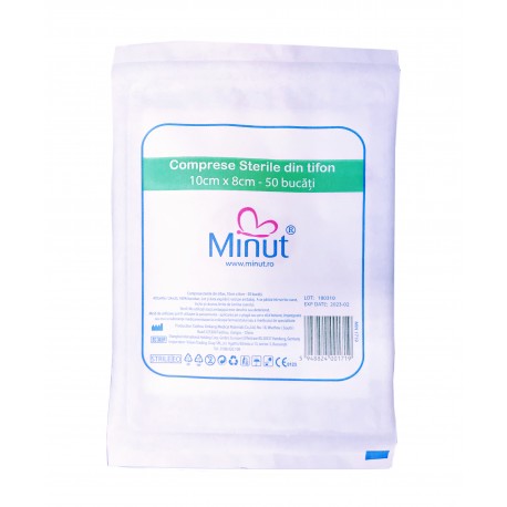 Comprese sterile taiate, 23 g, Minut
