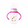 Biberon cu manere 125 ml si tetina silicon 0+