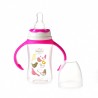 Biberon cu manere 125 ml si tetina silicon 0+