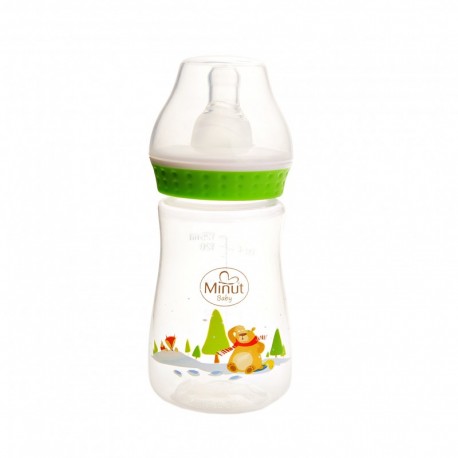 Biberon "Ursul pacalit de vulpe" 125 ml Minut Baby 0+