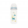 Biberon gat larg 270 ml cu tetina silicon 3+ Minut Baby