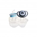 Set 2 suzete ortodontice din silicon in cutie sterilizare Minut Baby, 0+