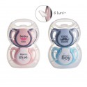 Set 2 suzete ortodontice din silicon in cutie sterilizare Minut Baby, 0+