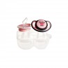 Set 2 suzete ortodontice din silicon in cutie sterilizare Minut Baby, 0+