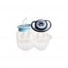Set 2 suzete ortodontice din silicon in cutie sterilizare Minut Baby, 0+