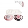 Set 2 suzete ortodontice din silicon in cutie sterilizare Minut Baby, 0+