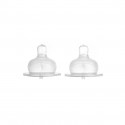 Set 2 tetine silicon super fin gat larg Minut Baby 6+