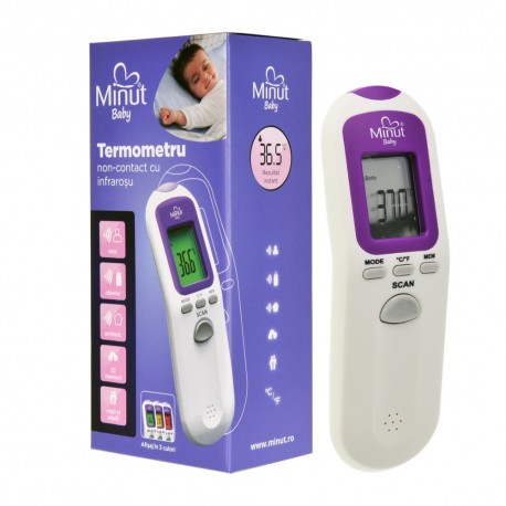 Termometru cu infrarosu non-contact, 3 in 1, Minut Baby