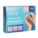 Plasturi pentru rani prim ajutor, 100 buc, 19x72 mm, Minut