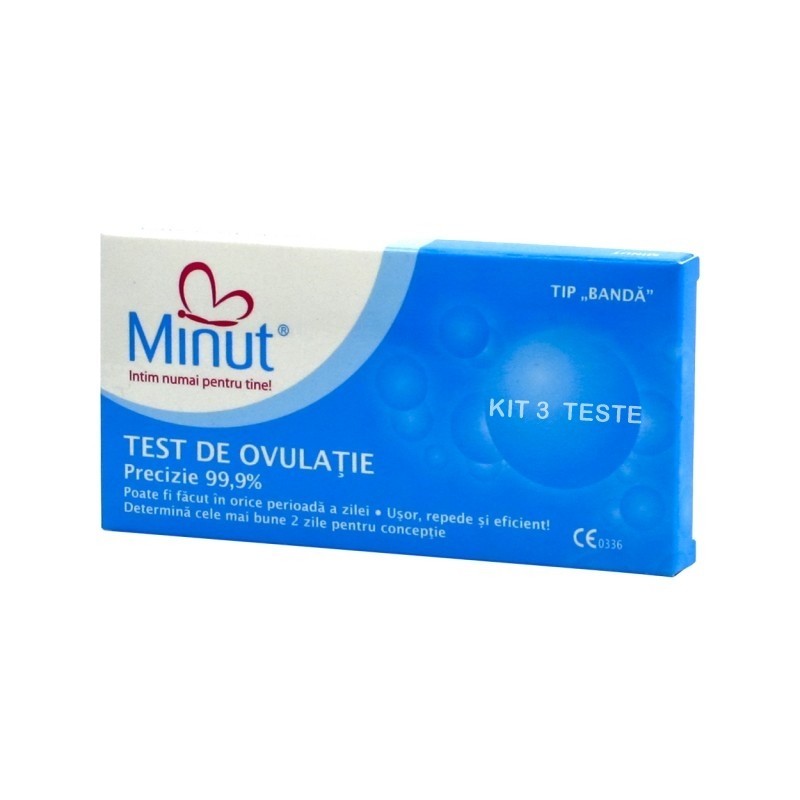 Test de ovulatie Minut intim ,tip banda 3 buc + 1 test sarcina cadou