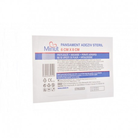 Pansament adeziv steril, Minut